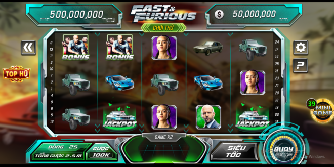 Khám phá tựa game Fast Furious lừng danh tại B52